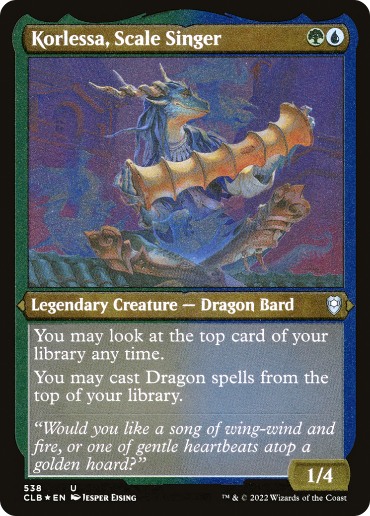 Korlessa, Scale Singer (CLB-538) - Commander Legends: Battle for Baldur's Gate Etched Foil