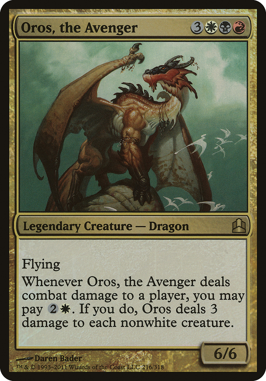 Oros, the Avenger (Commander) (OVER-216) - Commander 2011 Oversized Foil