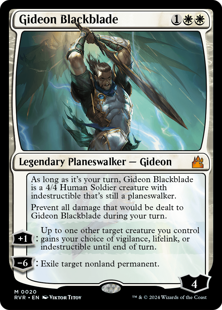 Gideon Blackblade (RVR-020) - Ravnica Remastered Foil