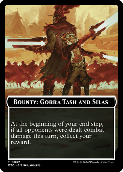 Bounty: Gorra Tash and Silas // Wanted! (TOTC-032) - Outlaws of Thunder Junction Commander Tokens Foil