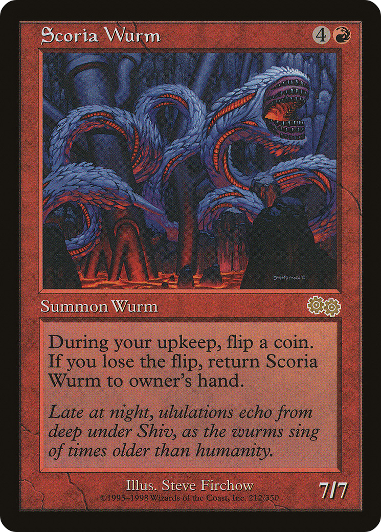 Scoria Wurm (USG-212) - Urza's Saga