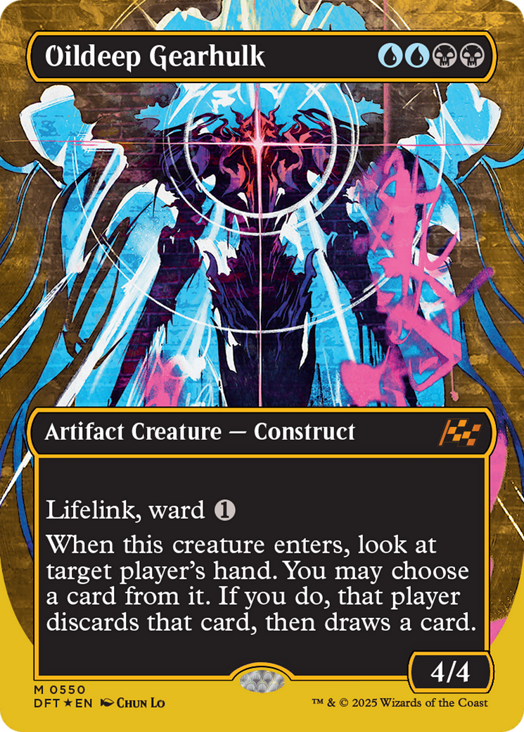 Oildeep Gearhulk (Borderless) (First-Place Foil) (DFT-550) - Aetherdrift (Borderless) Foil