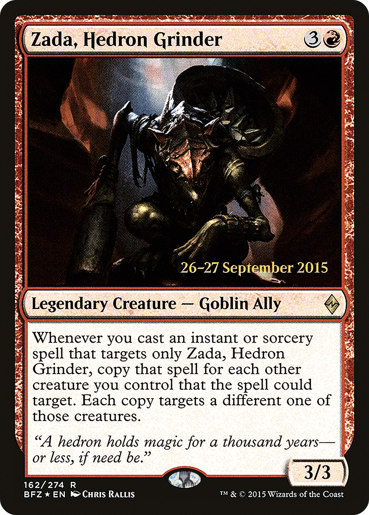 Zada, Hedron Grinder (PRE-162) - Battle for Zendikar Promos Foil