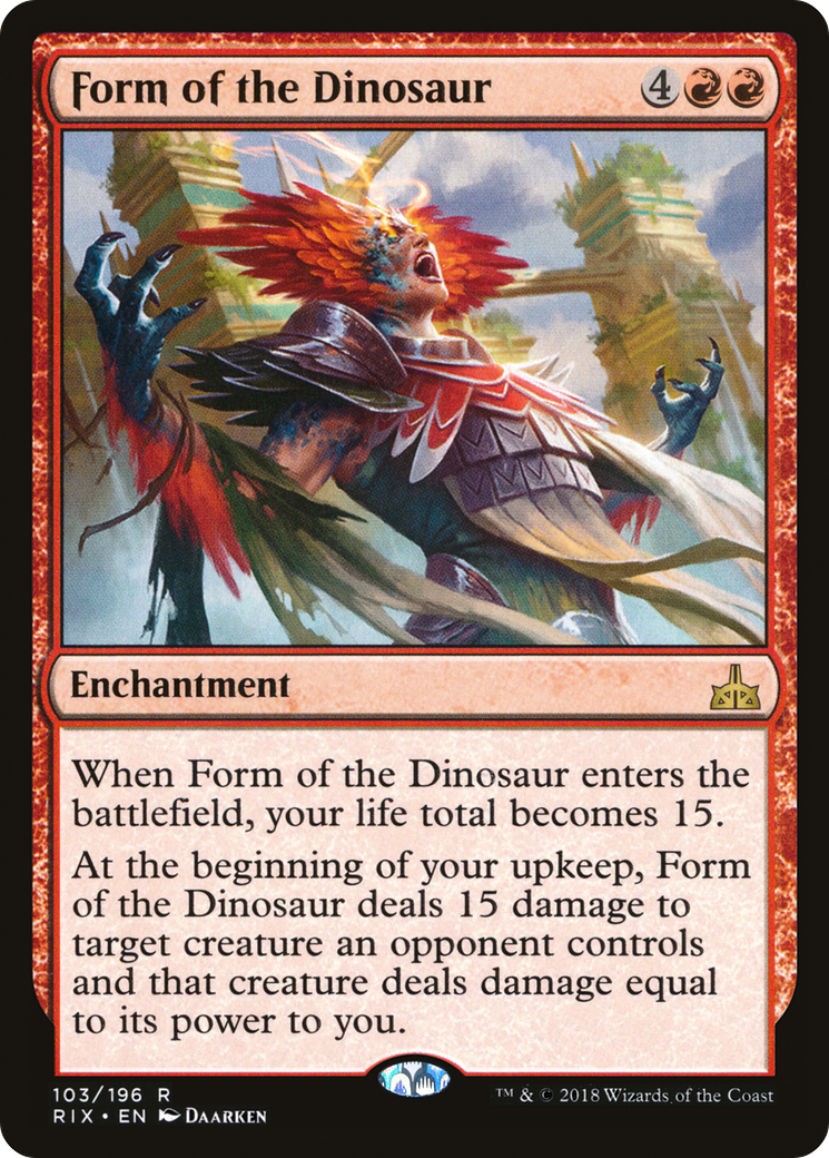 Form of the Dinosaur (RIX-103) - Rivals of Ixalan Foil
