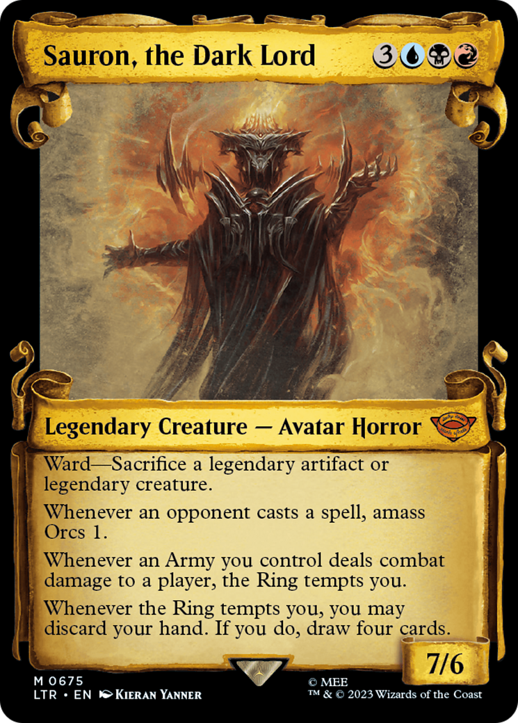 Sauron, the Dark Lord (Showcase Scrolls) (LTR-675) - The Lord of the Rings: Tales of Middle-earth: (Showcase)