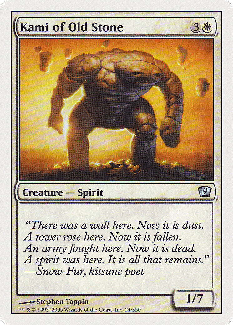 Kami of Old Stone (9ED-024) - 9th Edition Foil