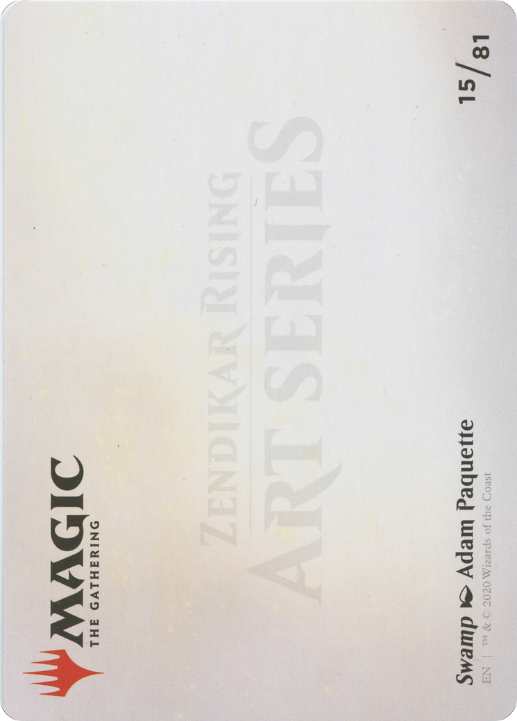 Swamp // Swamp (AZNR-015) - Zendikar Rising Art Series (Borderless) Foil