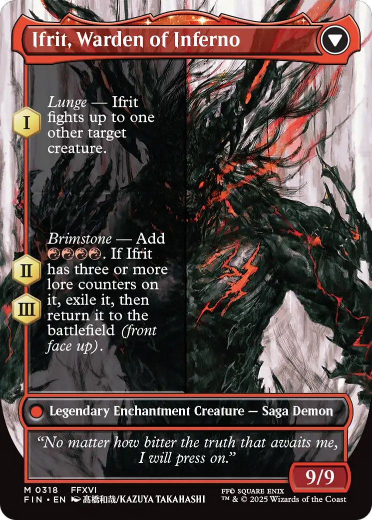 Clive, Ifrit's Dominant (0318) (Borderless) (FIN-318) - FINAL FANTASY: (enchantment) (Borderless)