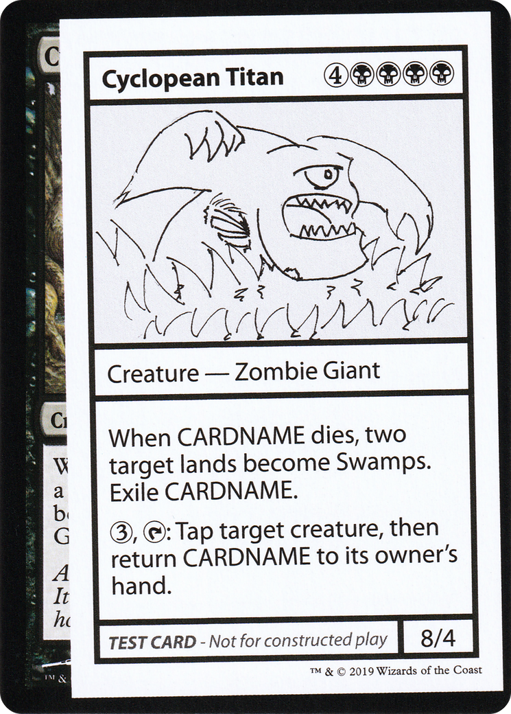 Cyclopean Titan (No PW Symbol) (CMB1-040) - Mystery Booster Playtest Cards 2021
