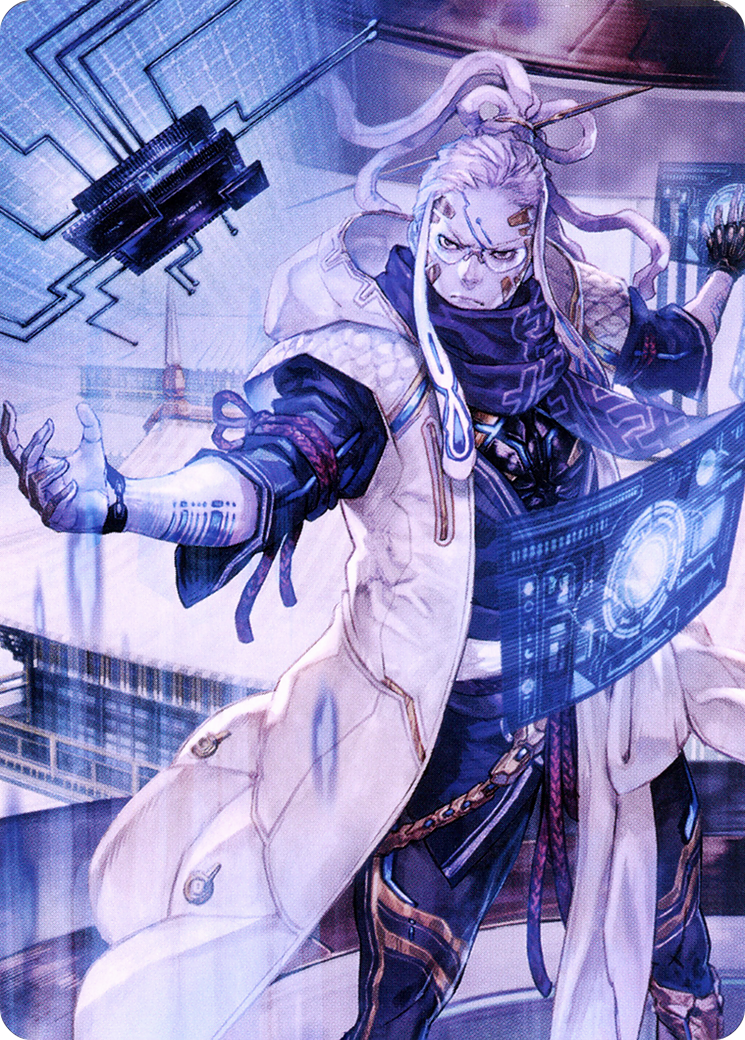Tameshi, Reality Architect // Tameshi, Reality Architect (ANEO-053) - Neon Dynasty Art Series (Borderless) Foil