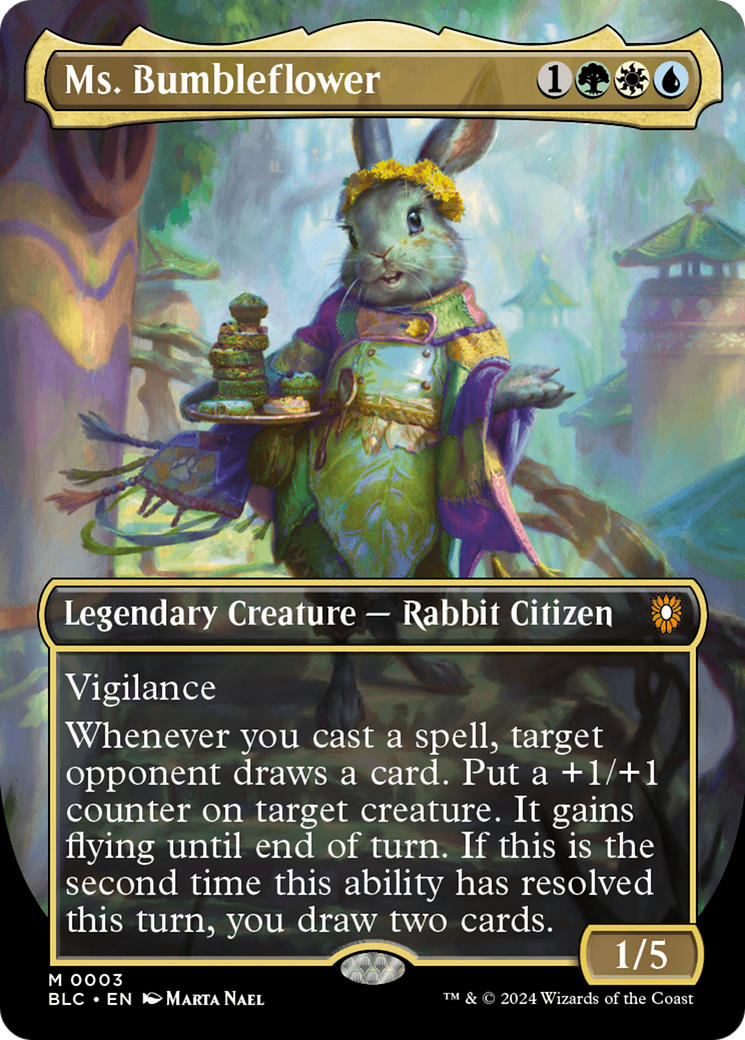 Ms. Bumbleflower (Borderless) (BLC-003) - Bloomburrow Commander (Borderless)