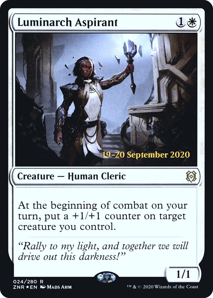 Luminarch Aspirant (PRE-024) - Zendikar Rising Promos Foil