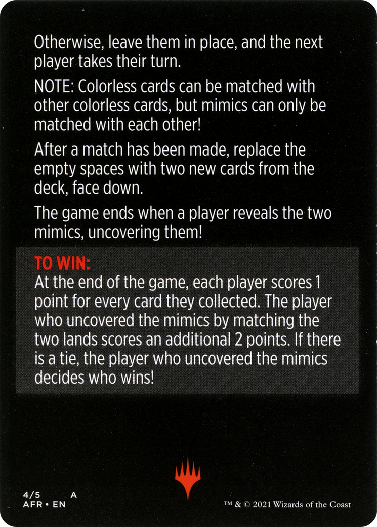 Mimic Match // Mimic Match (cont'd) (MAFR-004) - Adventures in the Forgotten Realms Minigames