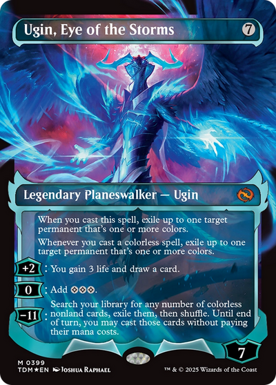Ugin, Eye of the Storms (Showcase) (TDM-399) - Tarkir: Dragonstorm: (Showcase) (Borderless) Foil