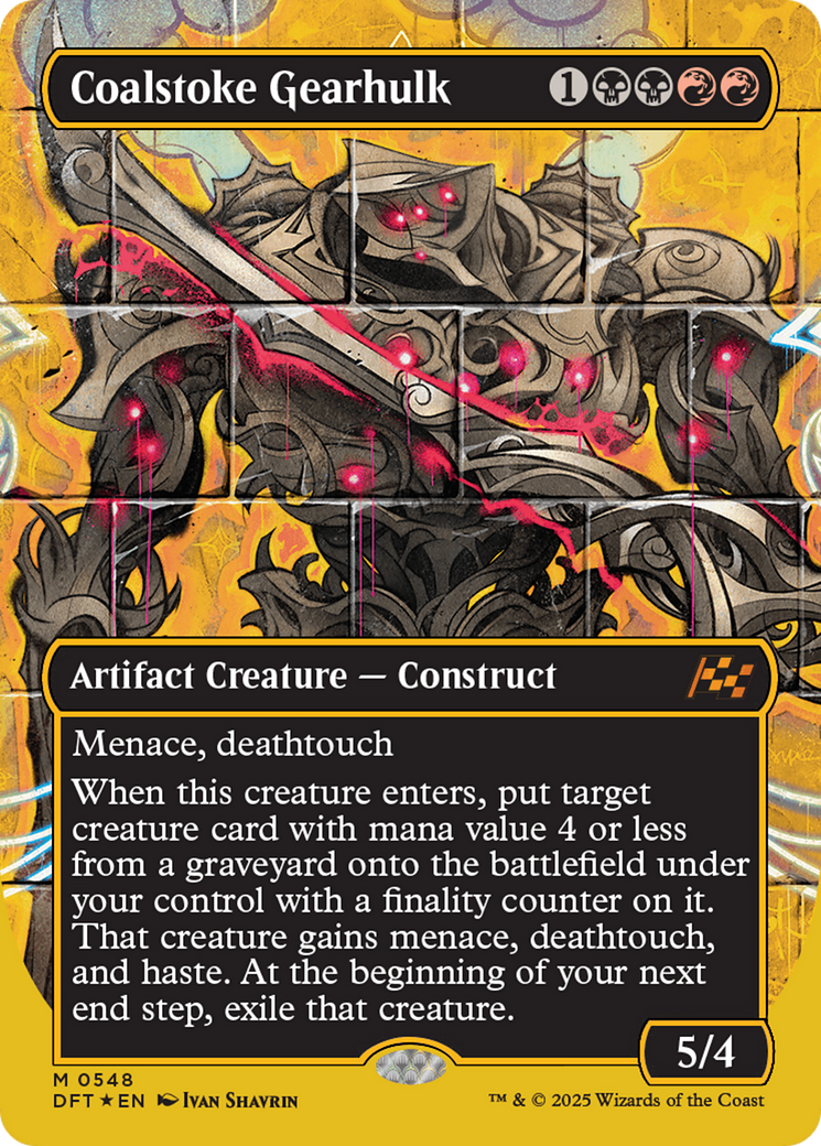 Coalstoke Gearhulk (Borderless) (First-Place Foil) (DFT-548) - Aetherdrift (Borderless) Foil