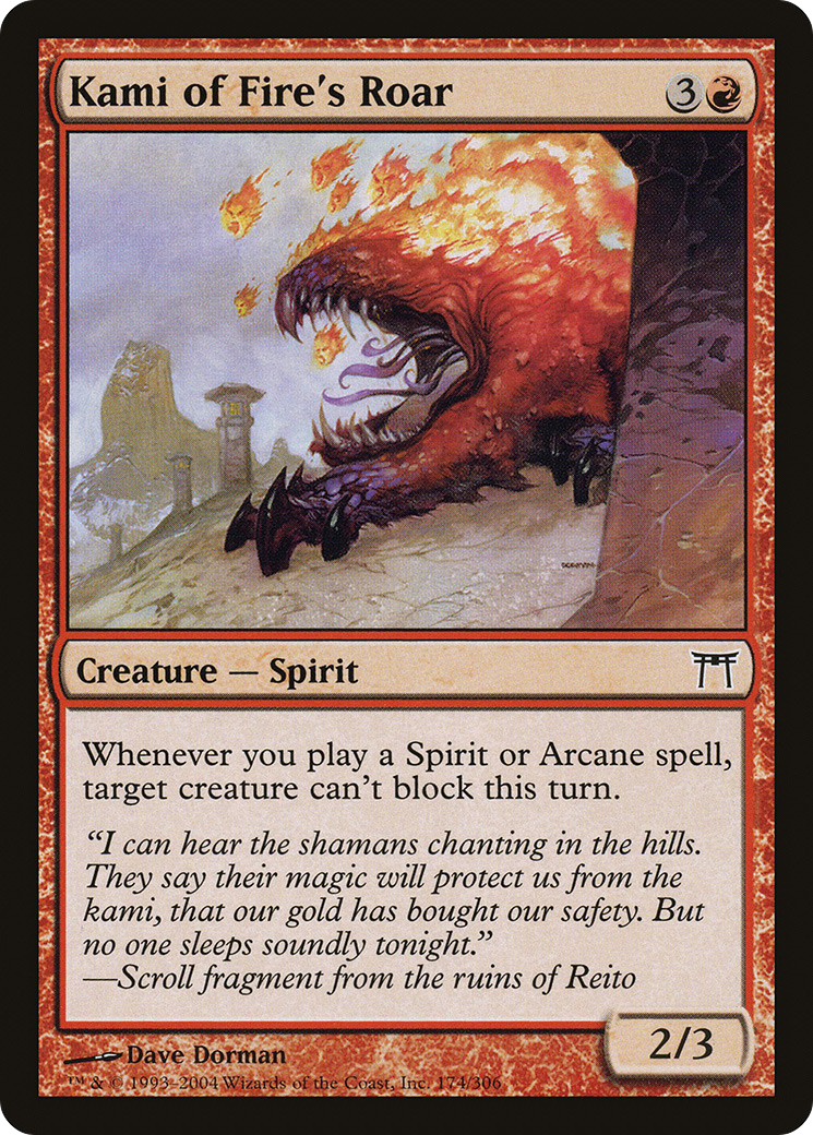 Kami of Fire's Roar (CHK-174) - Champions of Kamigawa Foil