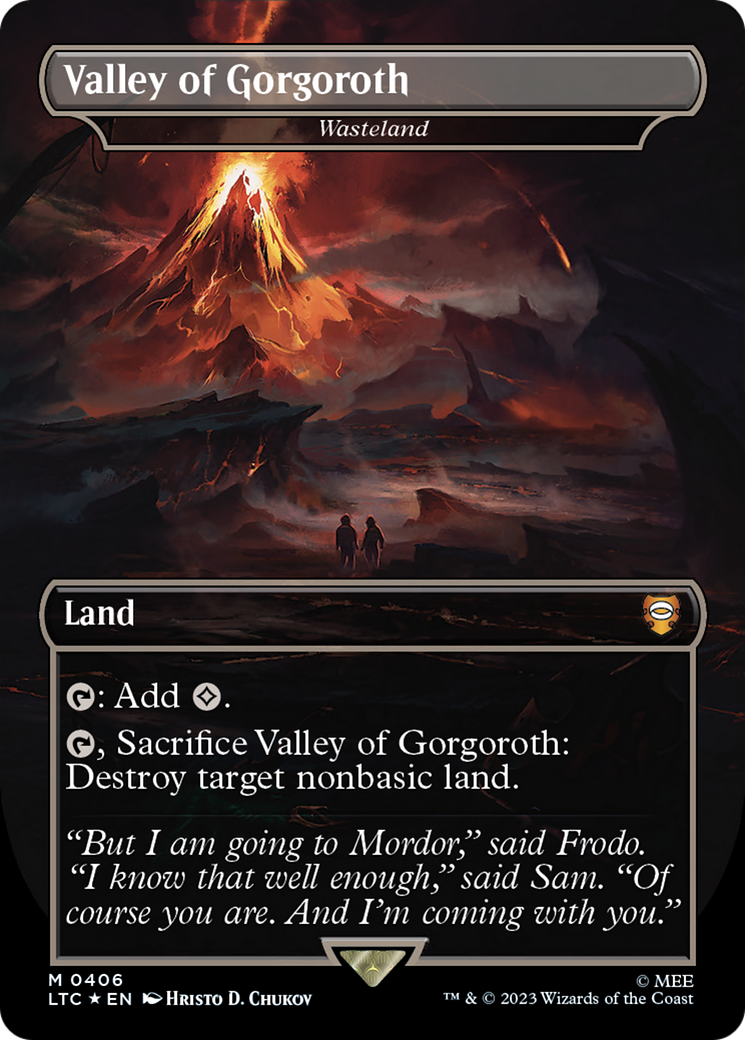 Valley of Gorgoroth - Wasteland (Surge Foil Realms and Relics) [The Lord of the Rings: Tales of Middle-Earth Commander]
