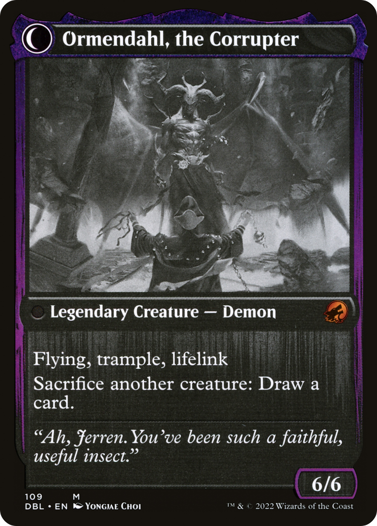 Jerren, Corrupted Bishop (DBL-109) - Innistrad: Double Feature: (Double Faced Transform) Foil