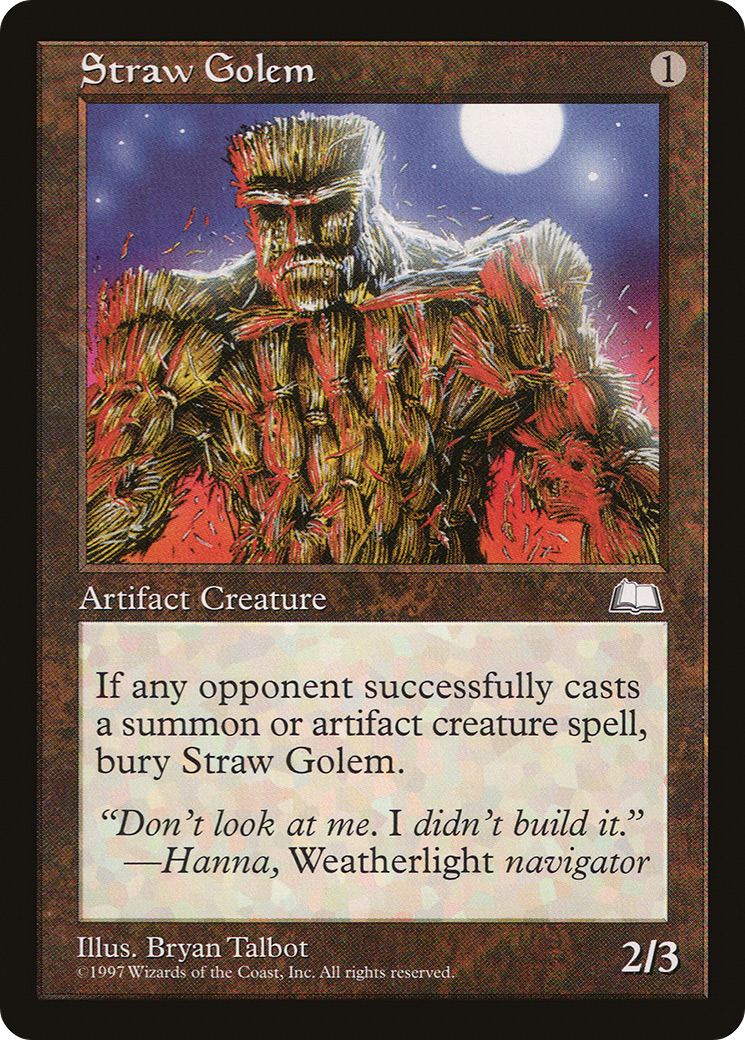 Straw Golem (WTH-) - Weatherlight