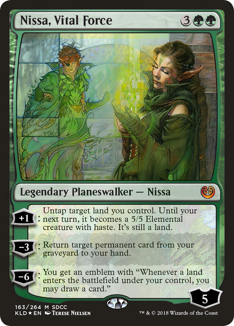 Nissa, Vital Force (SDCC 2018 Exclusive) (MEDIA-163) - San Diego Comic-Con 2018 Foil