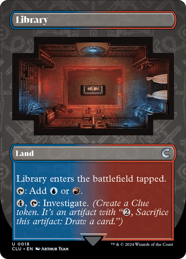 Library (Borderless) (CLU-018) - Ravnica: Clue Edition (Borderless)