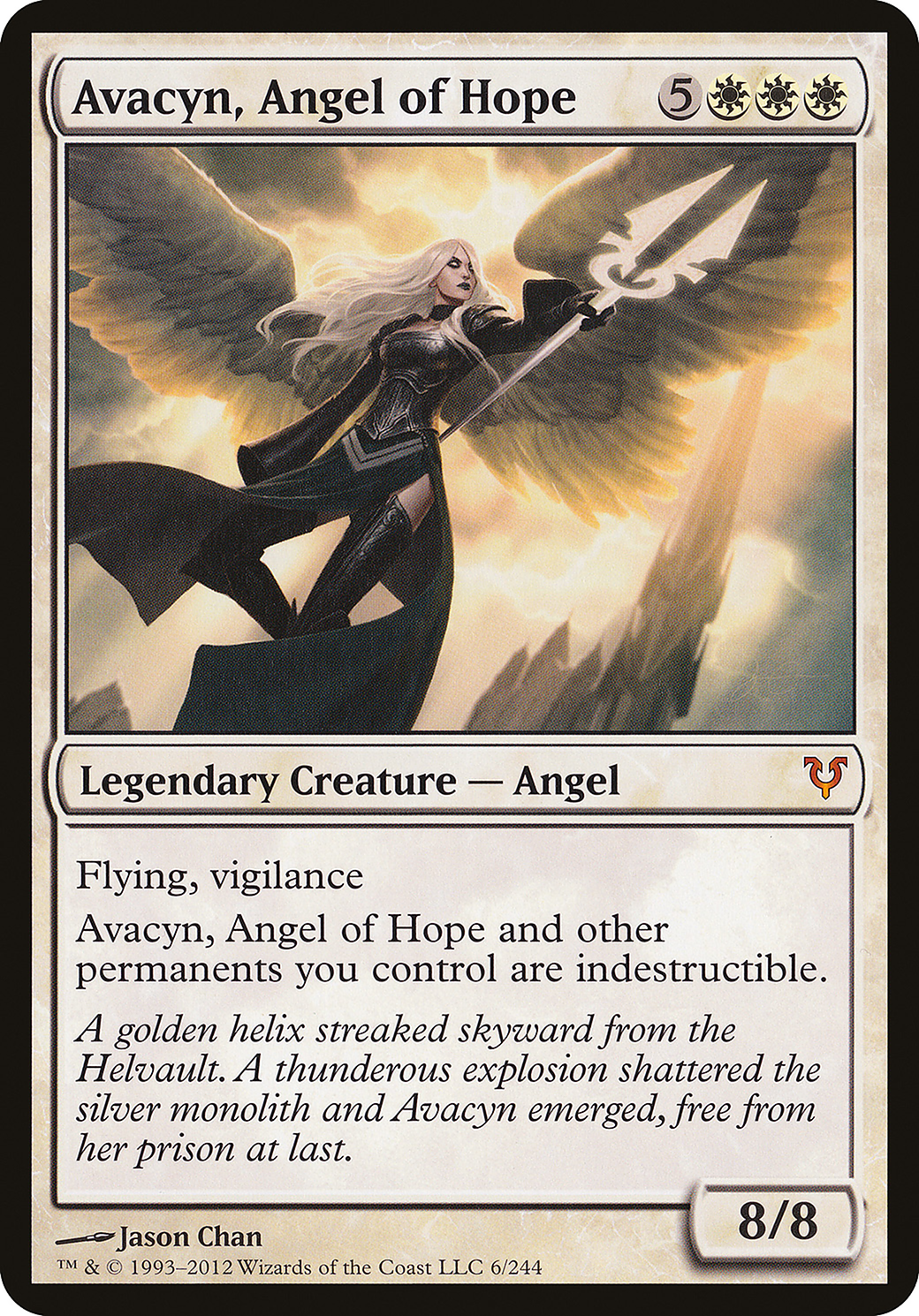 Avacyn, Angel of Hope (Avacyn Restored) (OVER-006) - Open the Helvault Foil