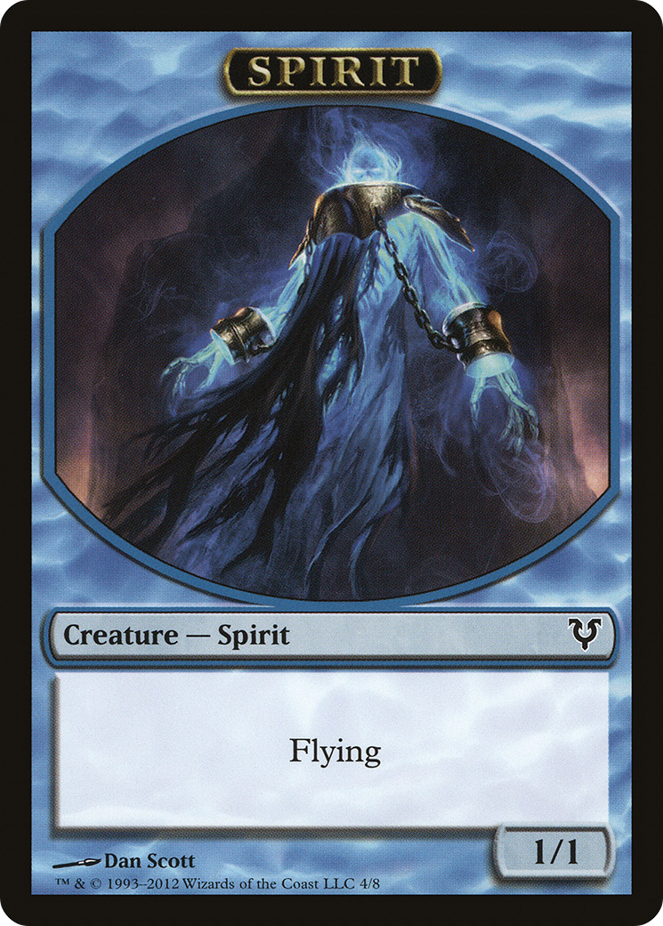 Spirit Token (4) (AVR-004) - Avacyn Restored Tokens