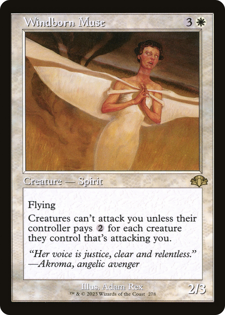 Windborn Muse (Retro Frame) (DMR-278) - Dominaria Remastered Foil