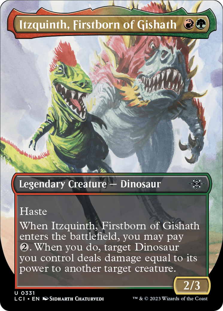 Itzquinth, Firstborn of Gishath (Borderless) (LCI-331) - The Lost Caverns of Ixalan (Borderless) Foil