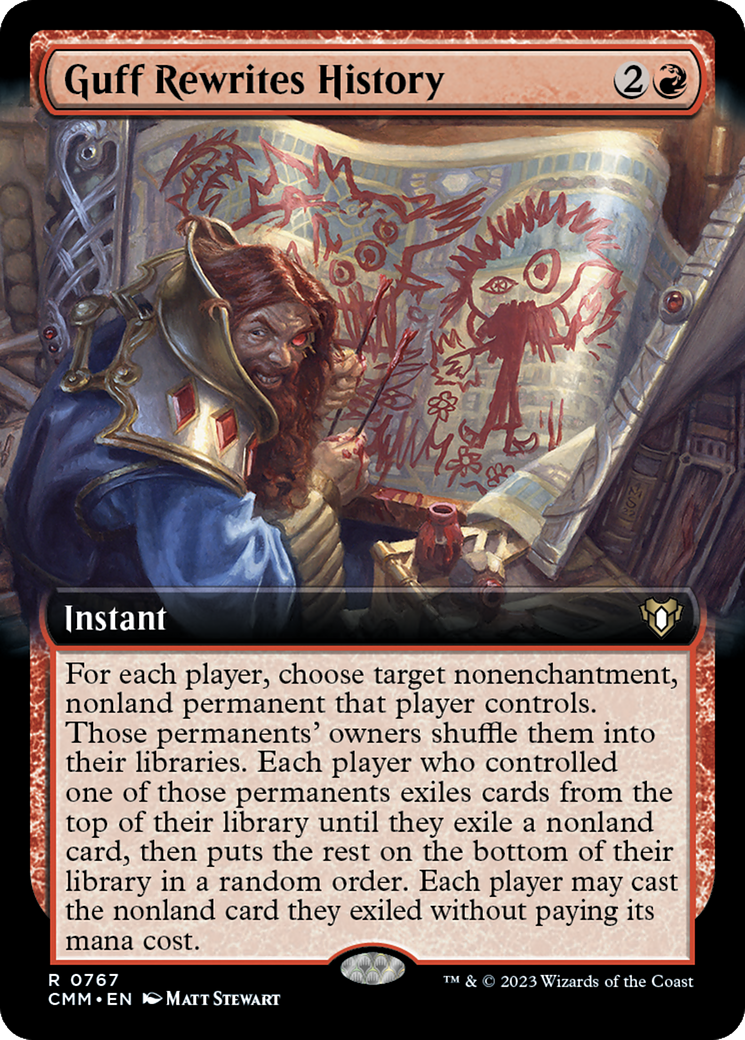 Guff Rewrites History (Extended Art) (CMM-767) - Commander Masters: (Extended Art) Foil