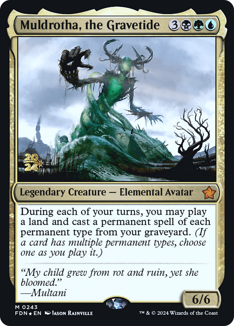 Muldrotha, the Gravetide (FDN) (PRE-243) - Foundations Promos Foil