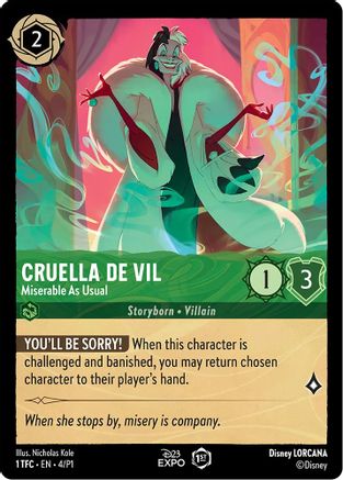 Cruella De Vil - Miserable As Usual (4) - D23 Promos Holofoil