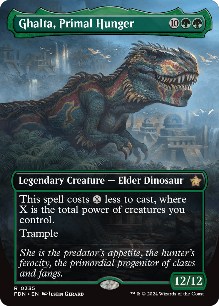 Ghalta, Primal Hunger (Borderless) (FDN-335) - Foundations (Borderless)