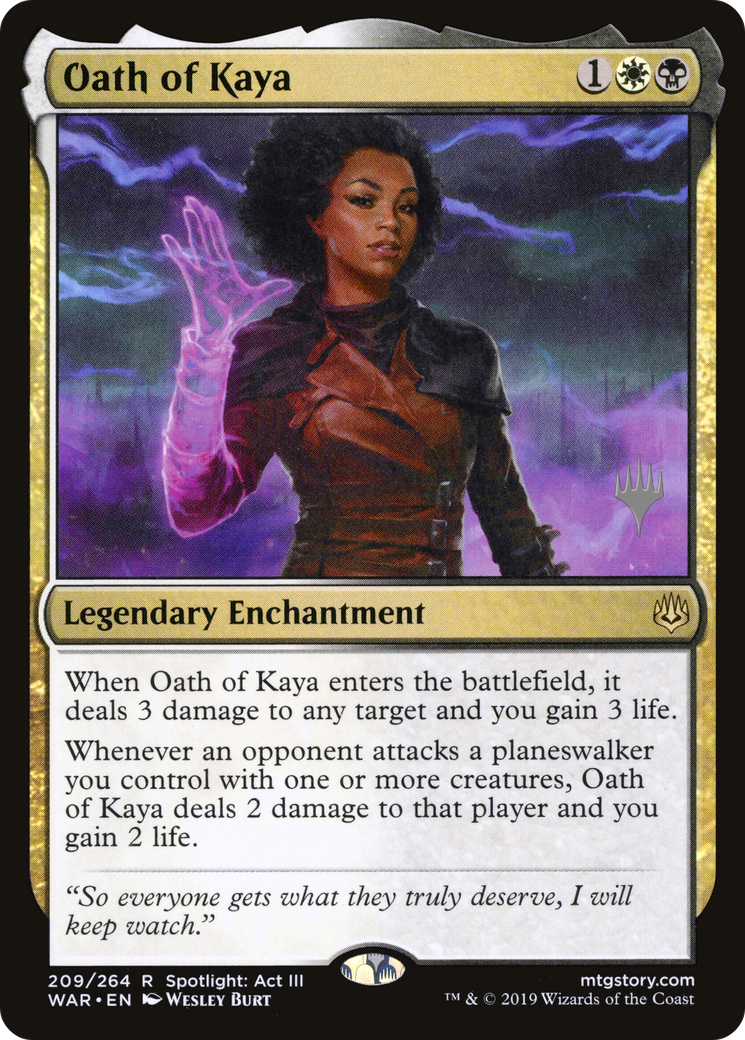 Oath of Kaya (PPELD-209) - War of the Spark Promos Foil