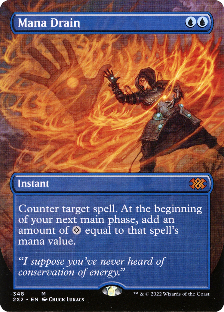 Mana Drain (Borderless) (2X2-348) - Double Masters 2022 (Borderless) Foil