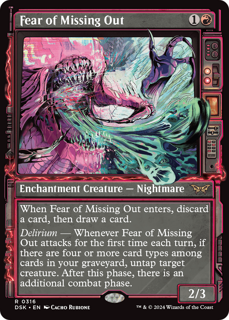 Fear of Missing Out (Showcase) (DSK-316) - Duskmourn: House of Horror: (Showcase) Foil