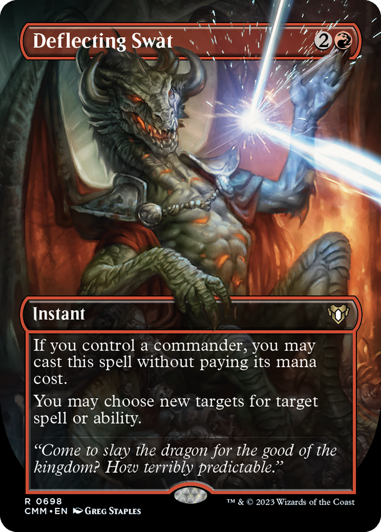 Deflecting Swat (Borderless) (CMM-698) - Commander Masters (Borderless)