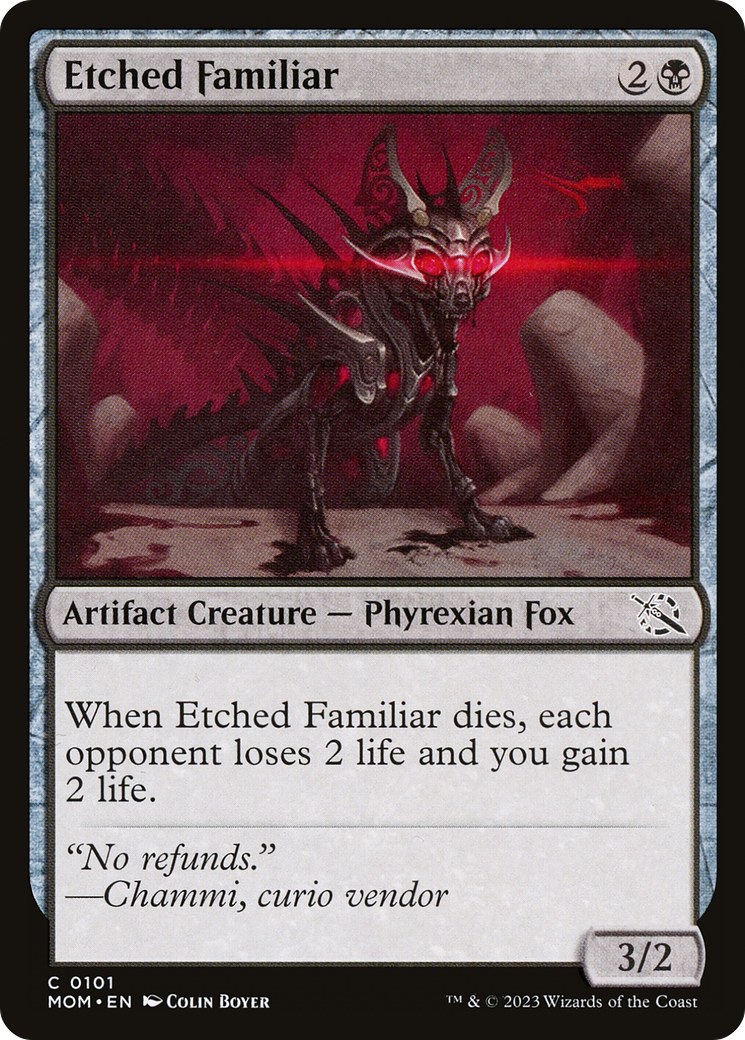 Etched Familiar (MOM-101) - March of the Machine Foil