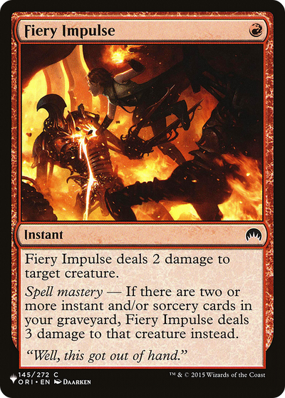 Fiery Impulse (LIST-145/272) - The List