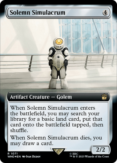 Solemn Simulacrum (Extended Art) (Surge Foil) (WHO-1071) - Doctor Who: (Extended Art) Foil
