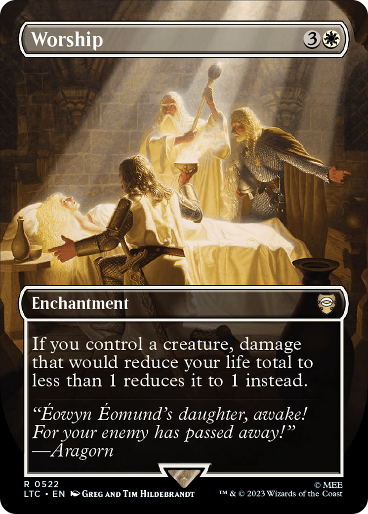 Worship (Borderless) (LTC-522) - Tales of Middle-earth Commander (Borderless)