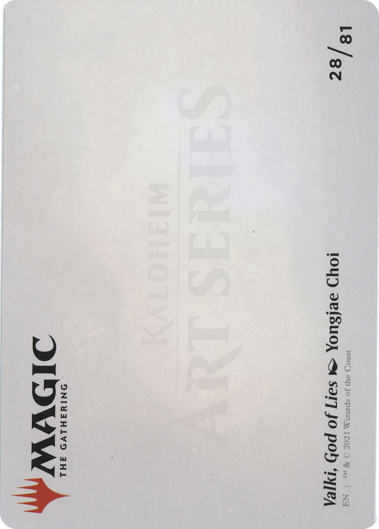 Valki, God of Lies // Valki, God of Lies (ASKHM-028) - Art Series: Kaldheim (Borderless) Foil