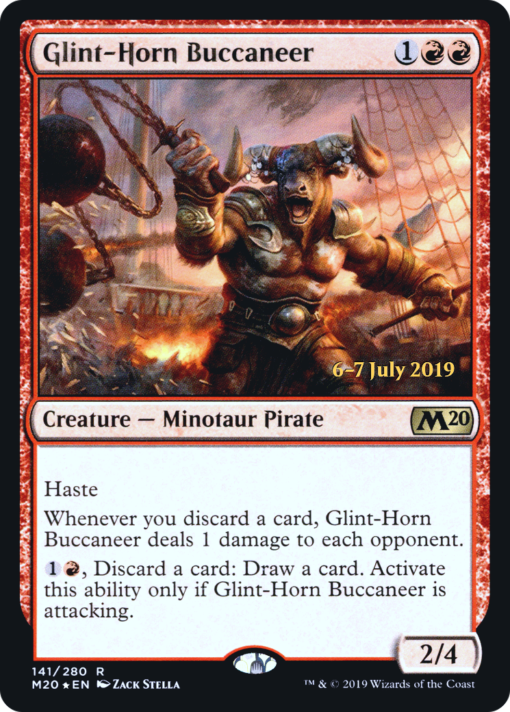 Glint-Horn Buccaneer (PRE-141) - Core Set 2020 Promos Foil
