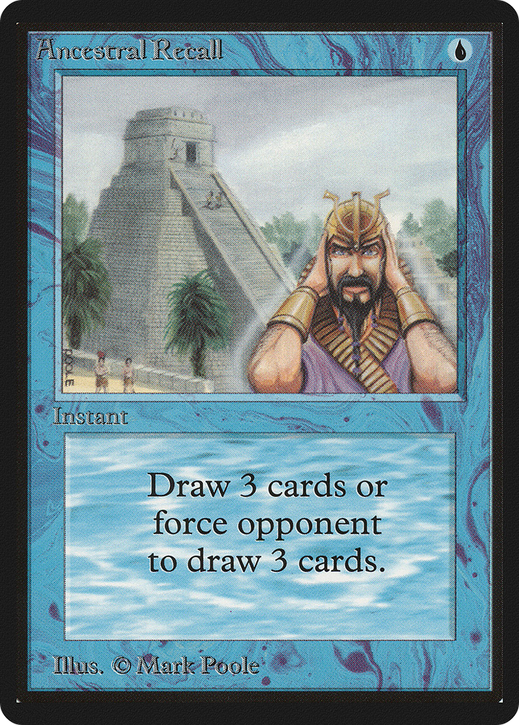 Ancestral Recall (LEB-) - Limited Edition Beta