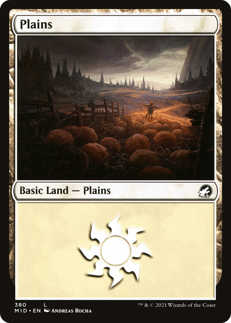 Plains (380) (MID-380) - Innistrad: Midnight Hunt Foil
