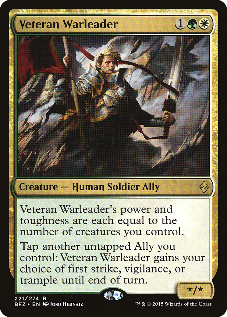 Veteran Warleader (BFZ-221) - Battle for Zendikar Foil