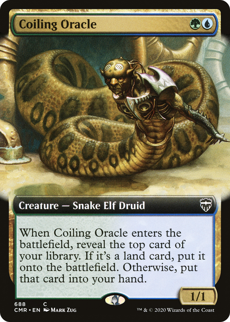 Coiling Oracle (Extended Art) (CMR-688) - Commander Legends: (Extended Art)