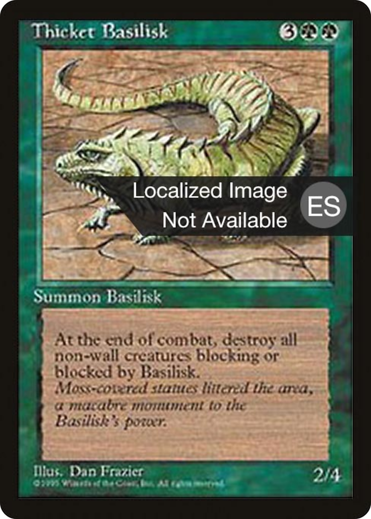 Thicket Basilisk (4BB-) - Fourth Edition Foreign Black Border
