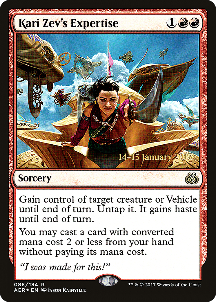 Kari Zev's Expertise (PRE-088) - Aether Revolt Promos Foil
