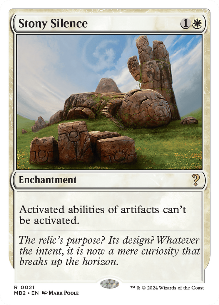 Stony Silence (White Border) (MB2-021) - Mystery Booster 2